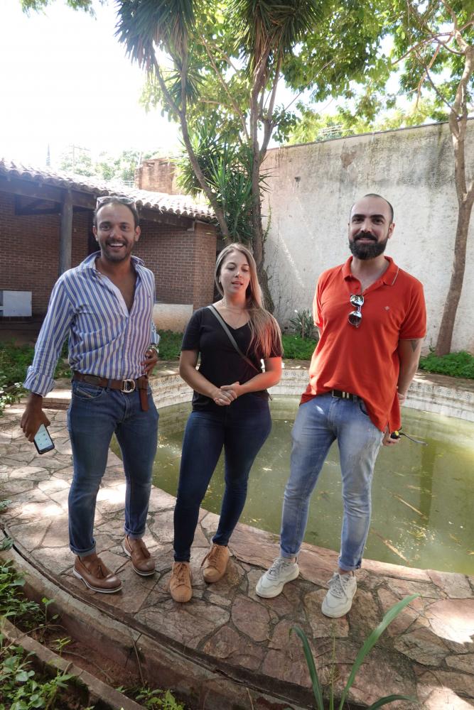 Arquitetos Rodrigo Muniz, Livia Spolador e Daniel Bôscoli foram conhecer a casa que receberá a Morar Bem 2020