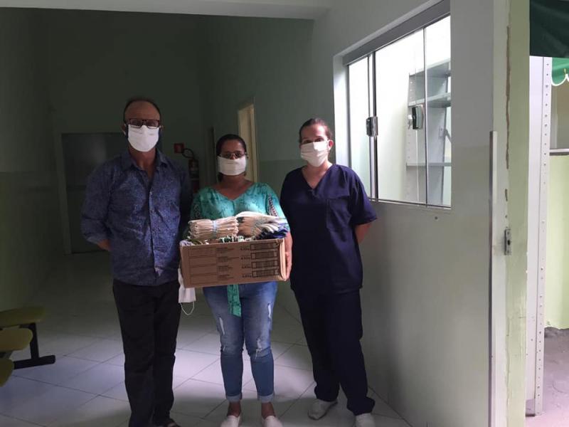 Cedida - 500 máscaras foram entregues pelo grupo no fim do mês à enfermagem de Junqueirópolis