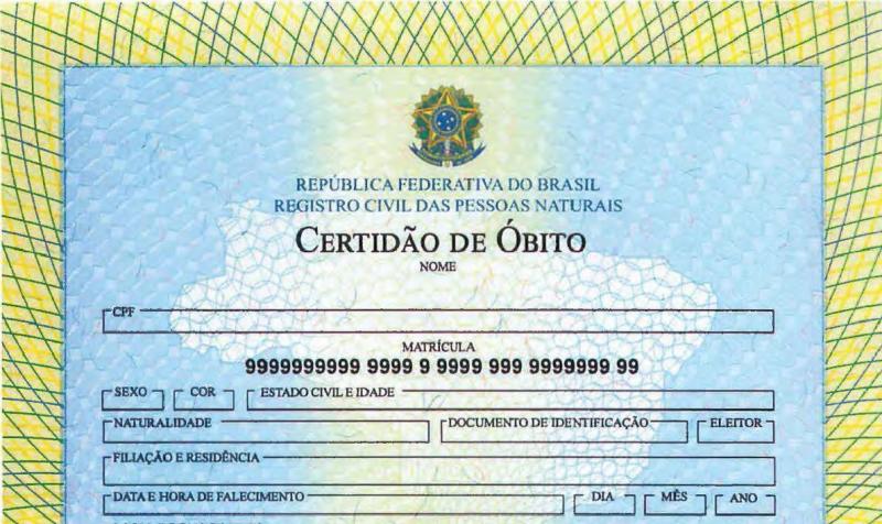 Divulgação - Cartório responsável fará a retificação e emitirá nova certidão de óbito num prazo de até cinco dias