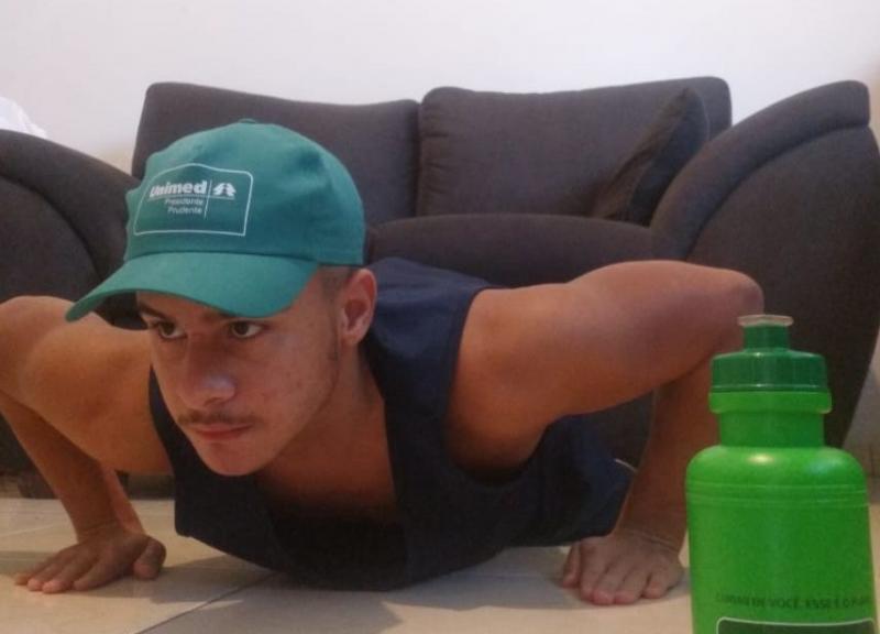 Arquivo Pessoal - Agora, Lucas Henrique treina em casa, visando disputar alguns campeonatos nacionais, além do Paulista
