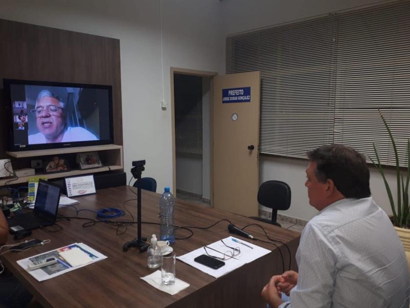 Reprodução/internet - Videoconferência com autoridades foi conduzida por Duran