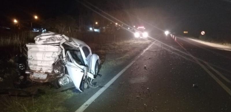 Polícia Militar Rodoviária - Veículos seguiam em sentidos opostos da rodovia