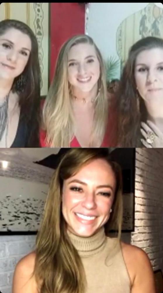 As irmãs Shaia Zurah, Faaria Esmer e Soraya Najla, com a atriz Paola Oliveira, falaram sobre dança do ventre, no Instagram