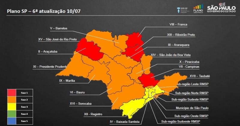 Região avançou no plano de flexibilização