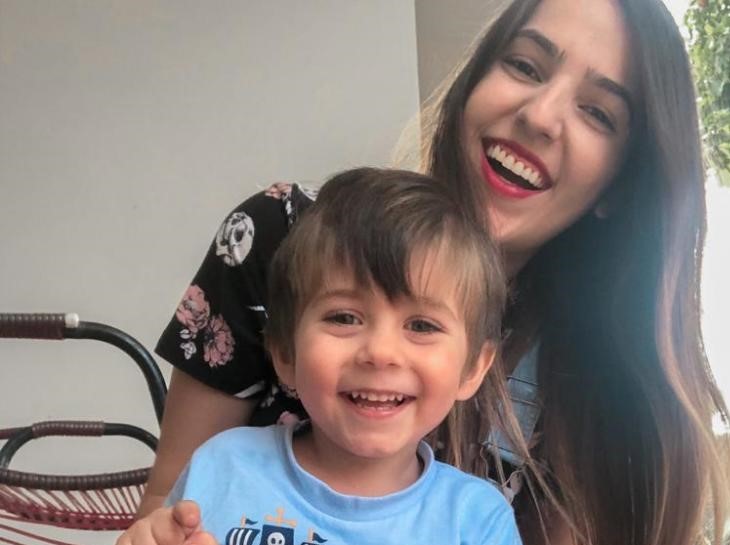 Arquivo pessoal  - Sobrinho de Taíne, Lucca, é um dos responsáveis por deixar a quarentena “mais leve”