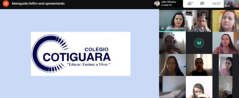 Equipe Cotiguara participando da Roda de Conversa do Sistema Positivo de Ensino
