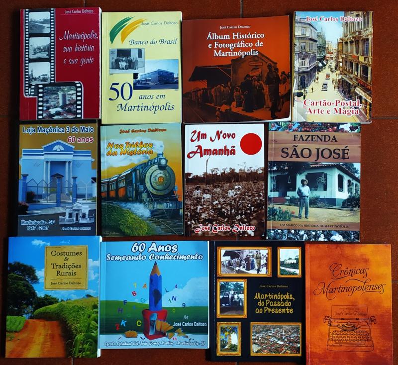 Cedida - Morador de Martinópolis há 42 anos, Daltozo já publicou 11 livros sobre a cidade
