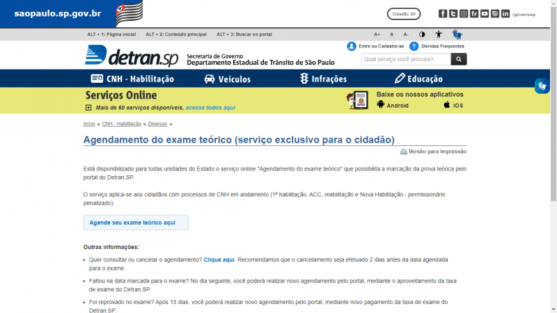 Reprodução - Agendamento já está disponível nos portais do Detran-SP e Poupatempo