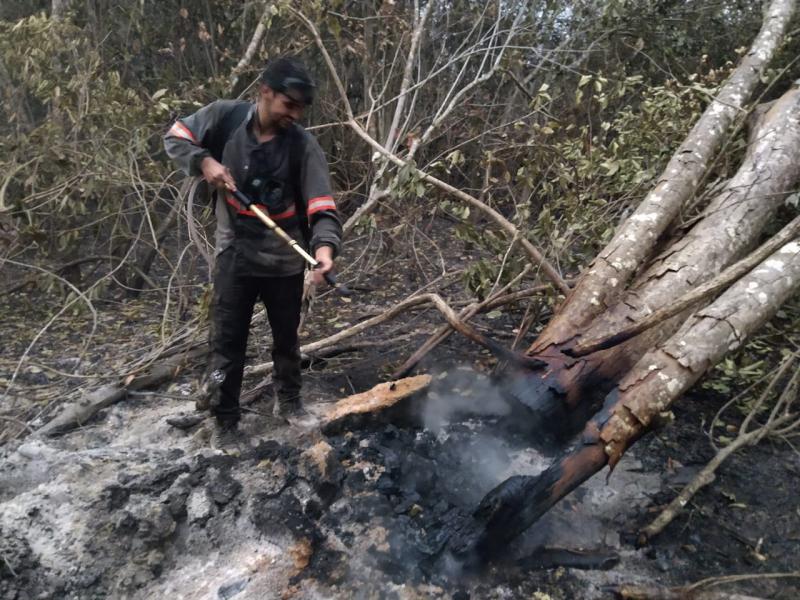 Cedida - Equipamento utilizado nas queimadas comporta 20 litros de água