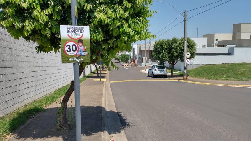 Cedida - Campanha do condomínio Porto Seguro conscientiza sobre limite da velocidade 