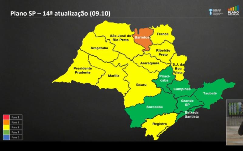 Divulgação - Novo mapa do Plano São Paulo foi apresentado em coletiva do governo estadual