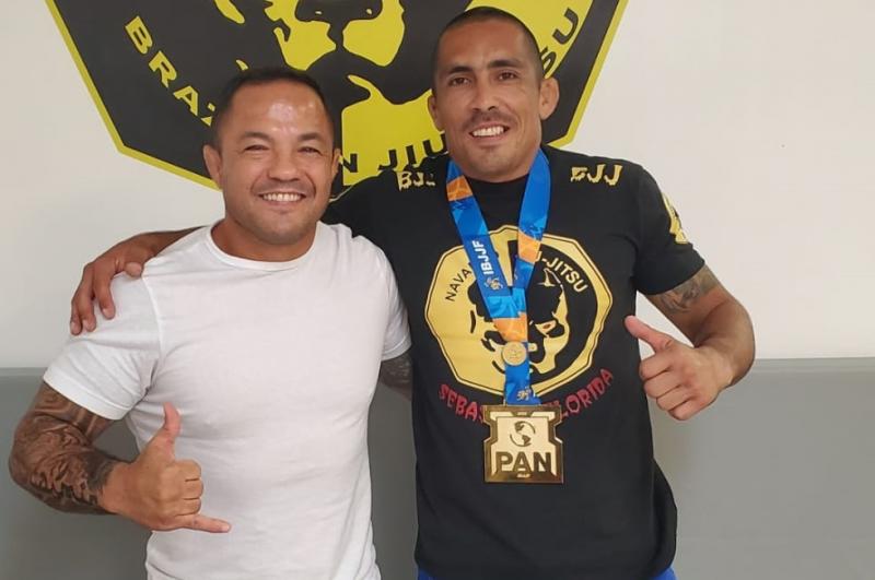 Cedida - Hemerson Ricardo Navarro e seu aluno David Salas Maglio 