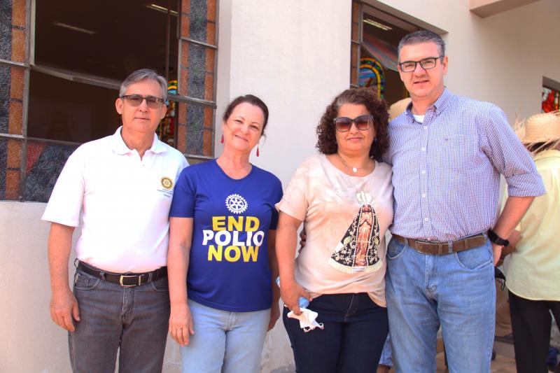 Chocotones foram subsidiados pelo RCPP Sul; na foto, Antonio Carlos e Sandra Tamaoki, Luciana e Rogério Mescolote