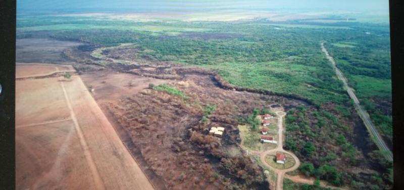 Cedida - Imagem feita na manhã de hoje mostra que não há focos de incêndio ou fumaças