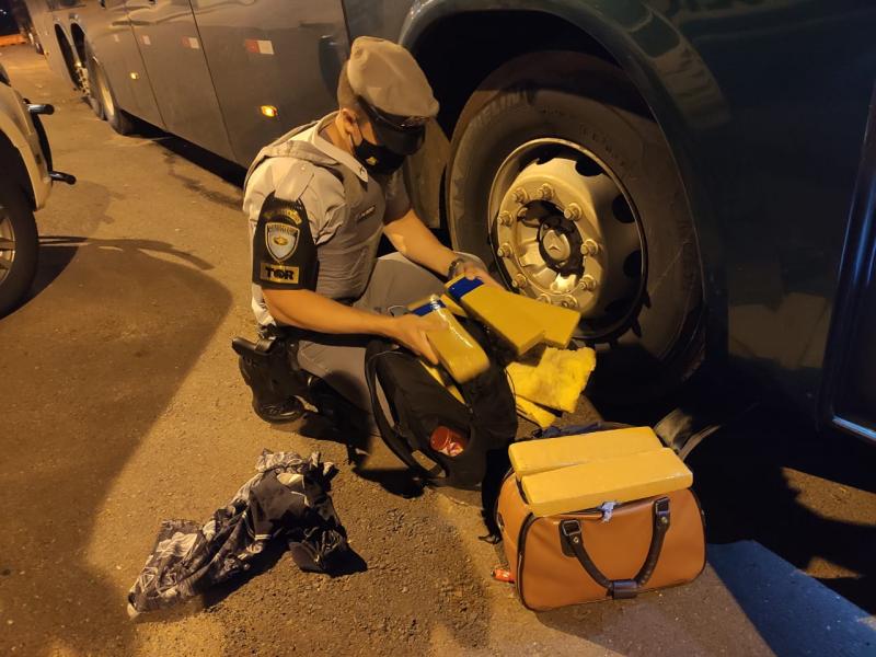 Foto: Polícia Militar Rodoviária - Entorpecentes teriam como destino a cidade de Presidente Prudente