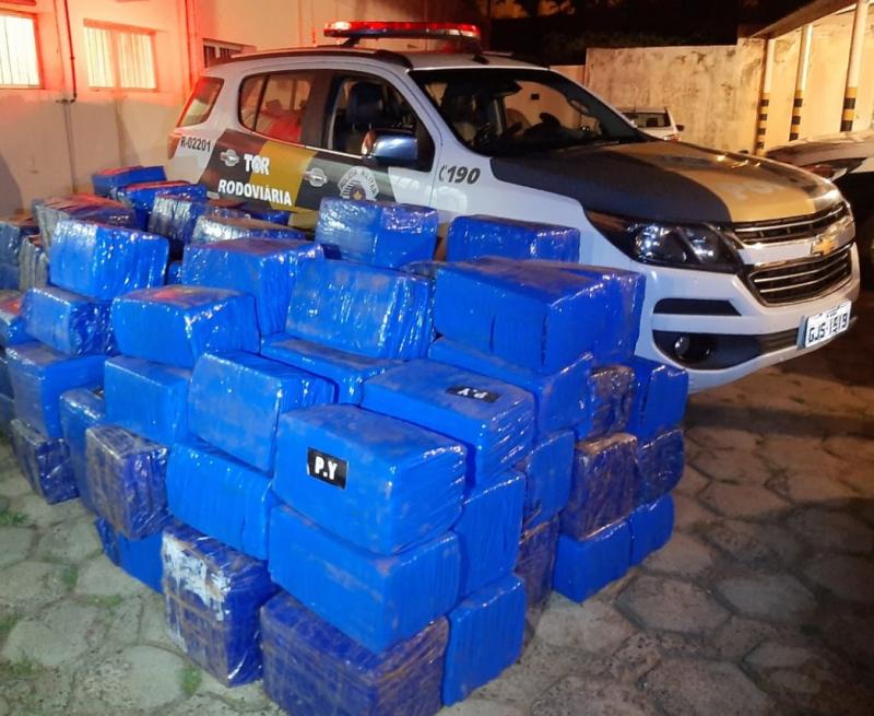 Cedida Polícia Militar Rodoviária | Droga estava distribuída em 167 fardos