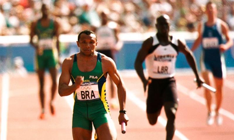 Integrante da equipe do 4x100 participou de eliminatória da prova, vencida pelos brasileiros