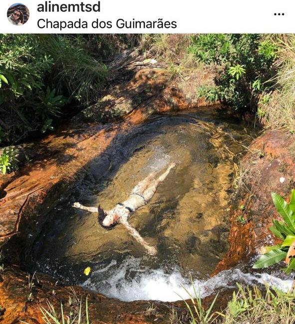 Aline Matsuda: mergulho na Chapada dos Guimarães