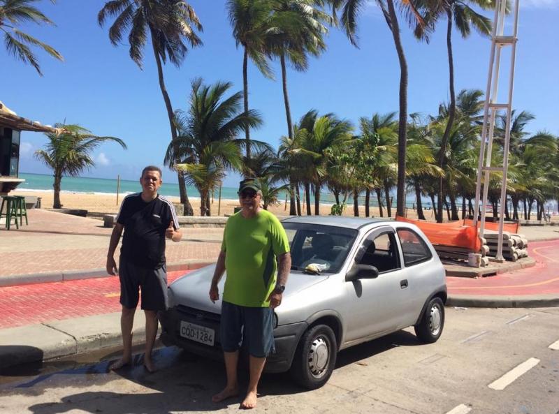 Dupla curtiu cinco dias em Recife, e tomou o rumo de volta ontem, prevendo chegar a Prudente no domingo