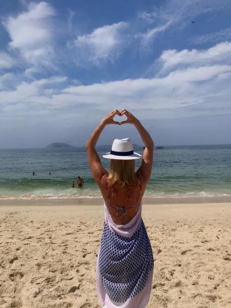 Dorisa disse que a praia de Ipanema estava tranquila, sem aglomeração