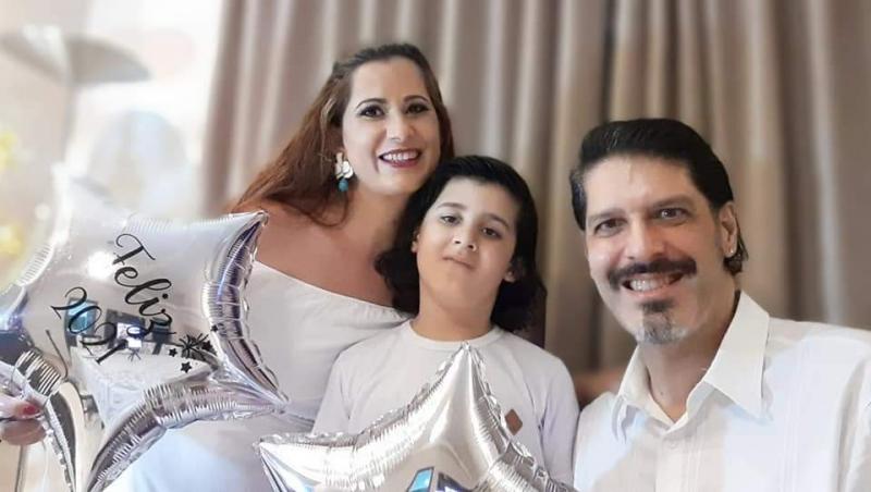 Marcelo Flávio Cezário, Selma e Pedro aproveitaram virada do ano em família