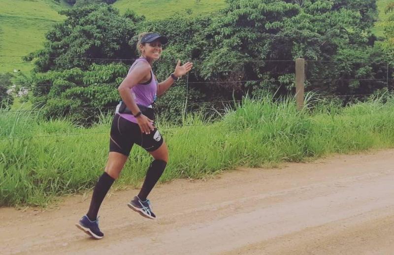 Geane ressalta a beleza dos montes no percurso da prova pelo Caminho da Fé