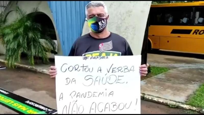 Major Olímpio participou da manifestação no município