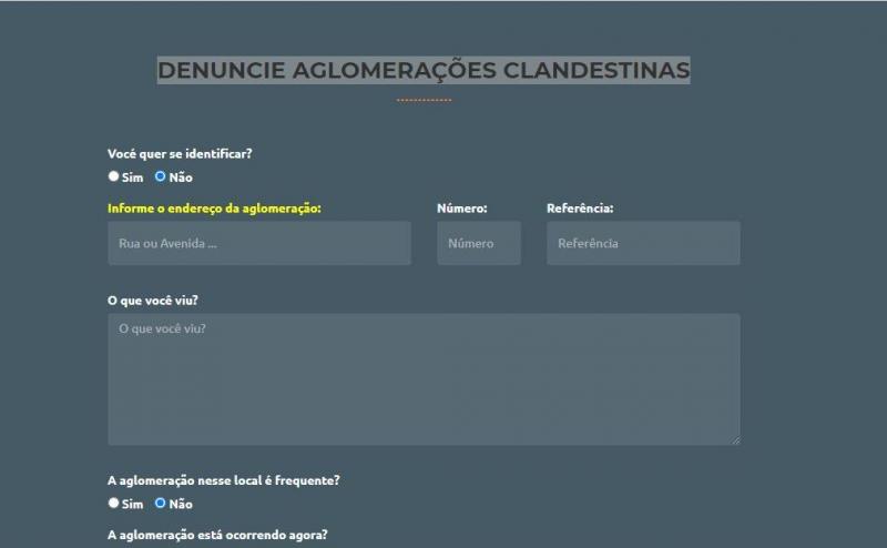 Denúncias anônimas podem ser feitas de forma online