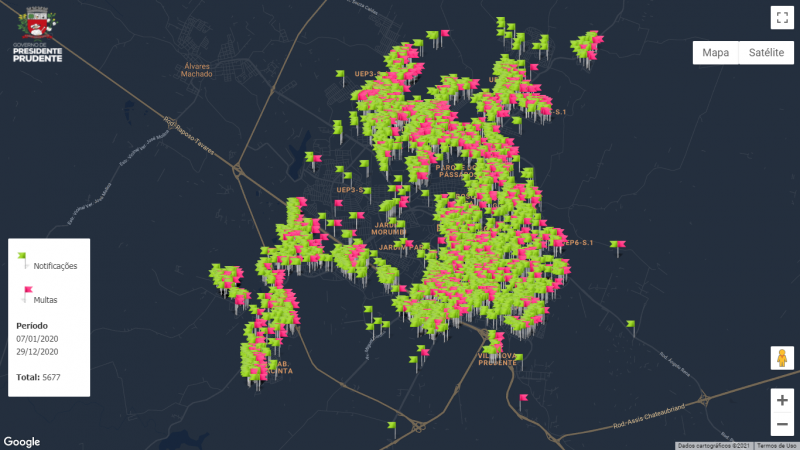 Mapa com terrenos notificados e multados pode ser consultado de forma online