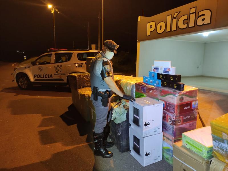 Segundo a polícia, as mercadorias foram todas adquiridas no Paraguai