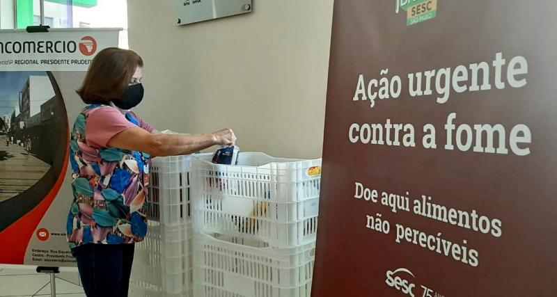 Sincomércio virou ponto de arrecadação de campanha de combate à fome