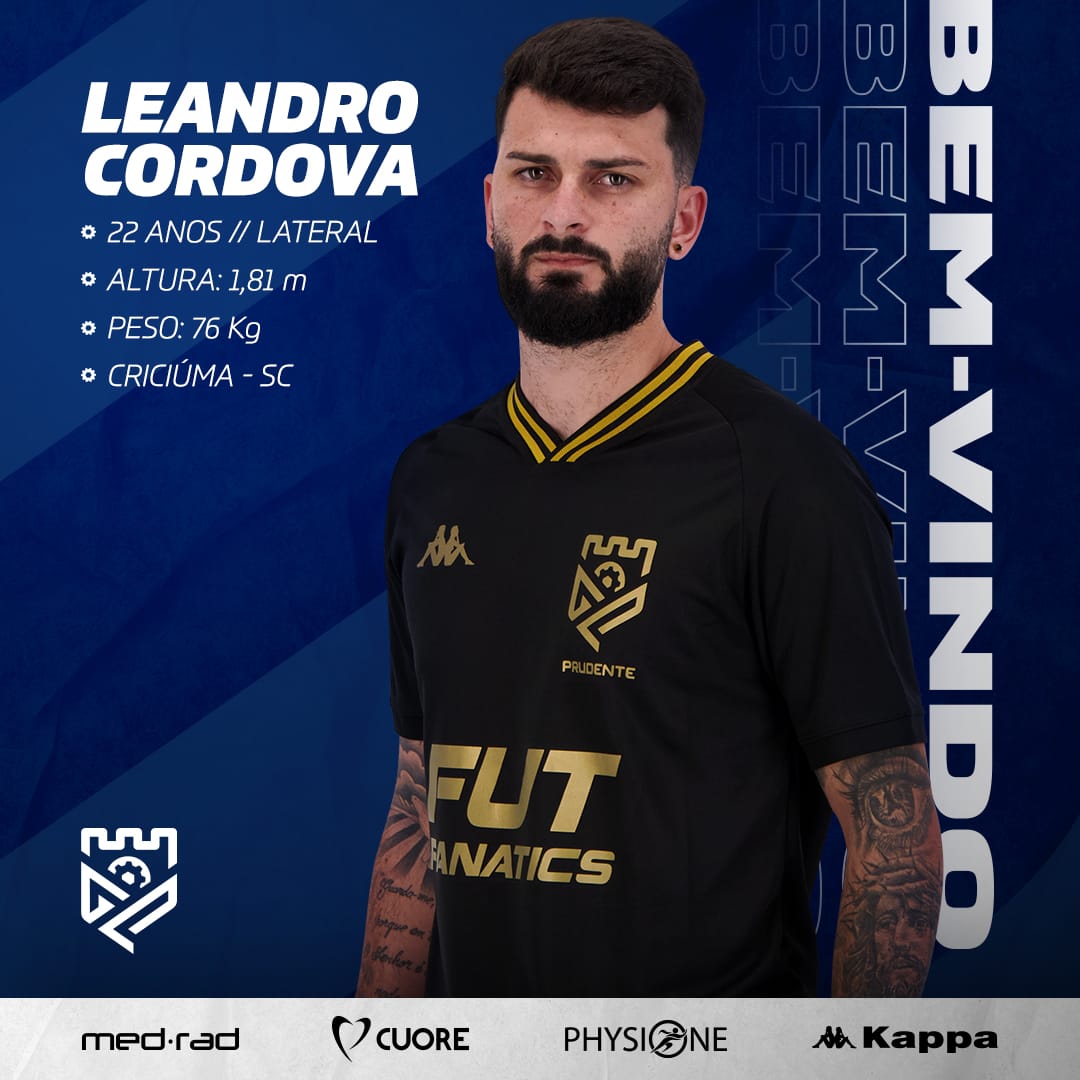 O lateral Leandro Cordova foi um dos quatro jogadores anunciados esta semana no Grêmio Prudente