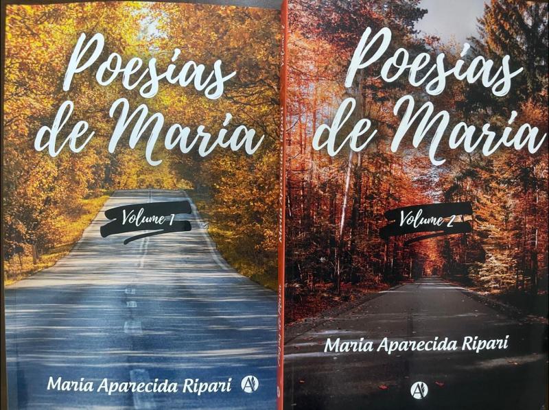 Os dois livros reúnem as melhores poesias de Maria Aparecida Ripari