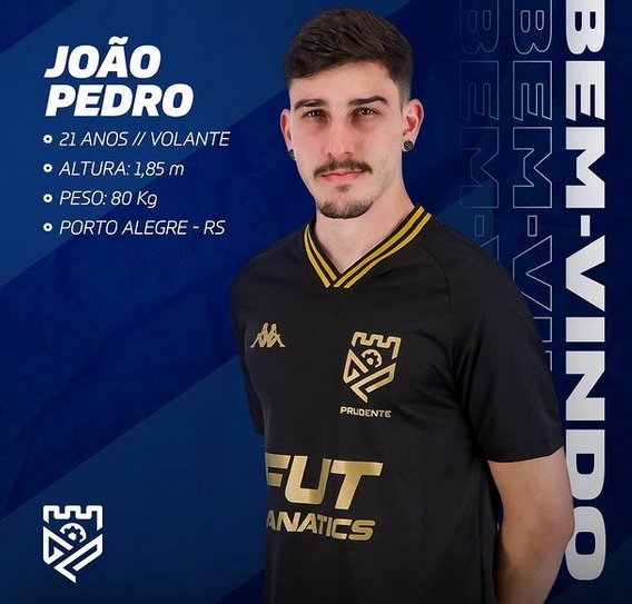 Grêmio Prudente continua a reforçar o elenco; volante João Pedro chega por empréstimo do XV de Piracicaba