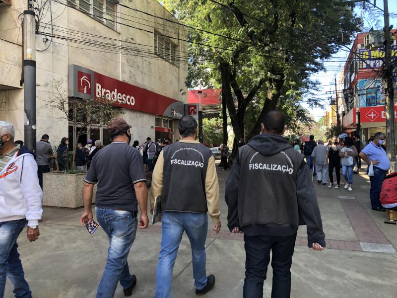 Agências bancárias da área central foram fiscalizadas na manhã desta quinta-feira