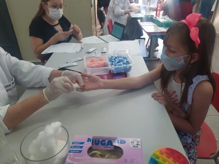 Hoje, a ação ocorreu na Escola Municipal Enrico Bertoni