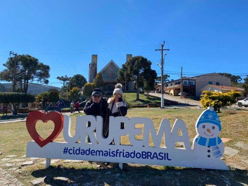 De acordo com o casal, na quarta-feira a temperatura mínima chegou a 4 graus negativos