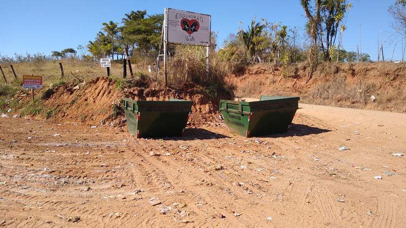 Caçambas permanecerão no local para uso dos moradores