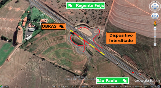 Cart interdita parcialmente dispositivo que dá acesso a propriedades rurais que margeiam a SP-270, em Regente Feijó