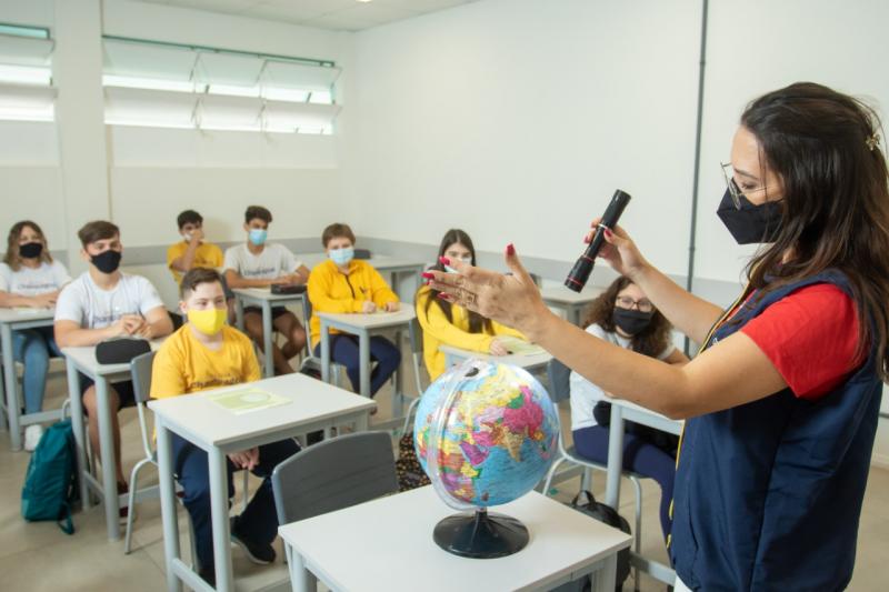 Sala de aula da Escola Champagnat de Presidente Prudente