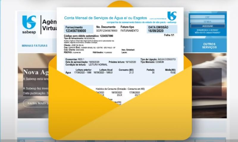 Desde 13 de outubro, Sabesp mudou fatura mensal que clientes recebem em casa