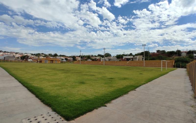Vista do campo novo do Natal Marrafon – Estádio Pedro Leôncio Domingues