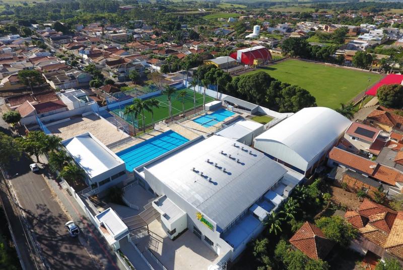 Vista área do ACE Clube em Pirapozinho