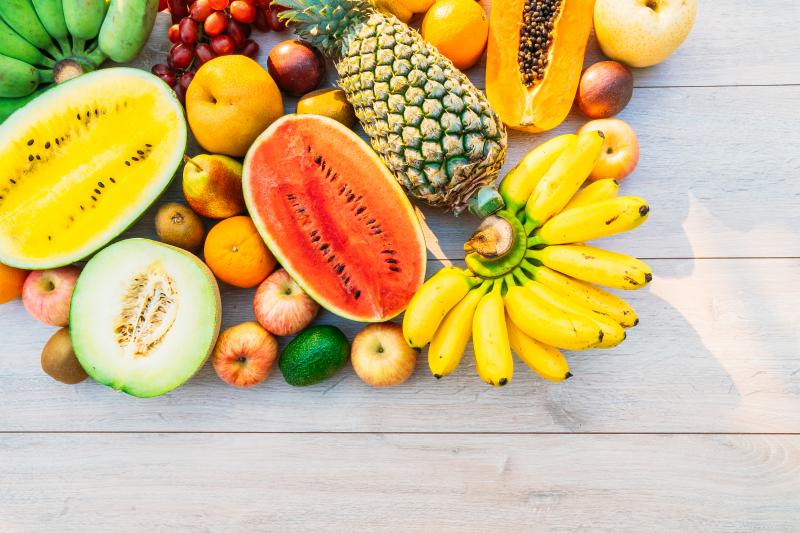 As frutas podem ser utilizadas in natura, em sucos, para saborizar água e de outras várias formas