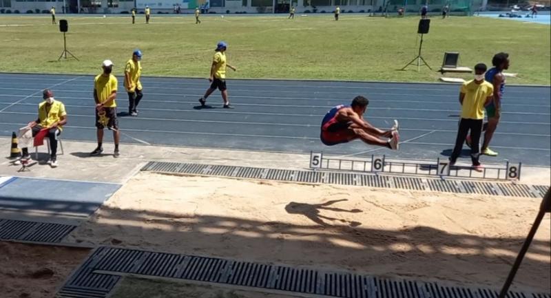 Na prova do salto em distância, Gabriel Luiz Boza conquistou o 4° lugar saltando 7,50m