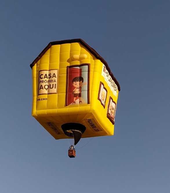 Nesta quinta e sexta, “balão-casa” da Pacaembu sobrevoará todos os bairros de Prudente