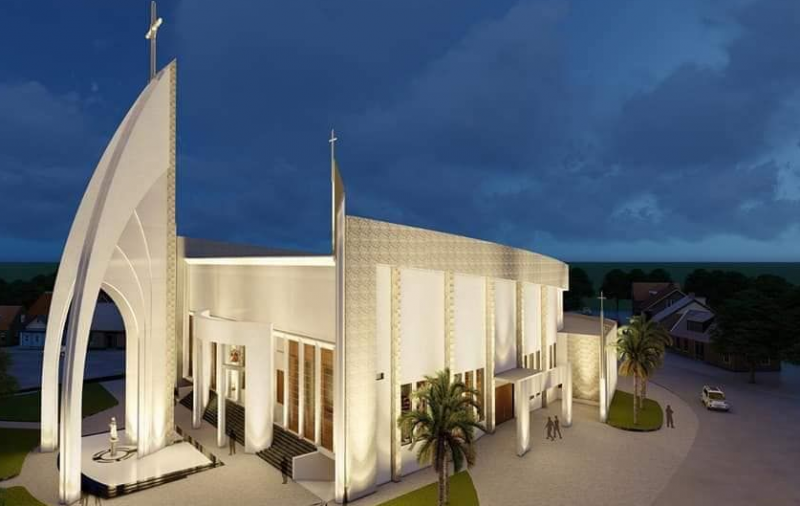 Imagem do projeto da futura reforma da Igreja Maristela