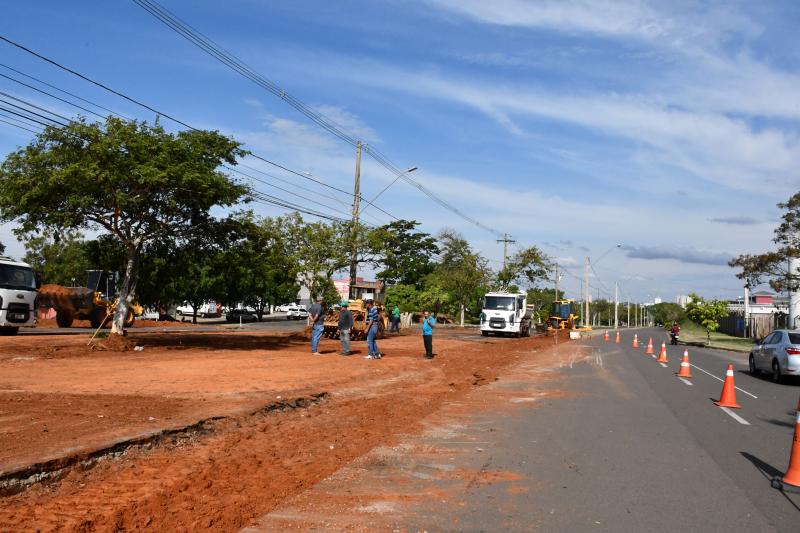 Intuito da Semob com implantação da rotatória é desafogar a via principal