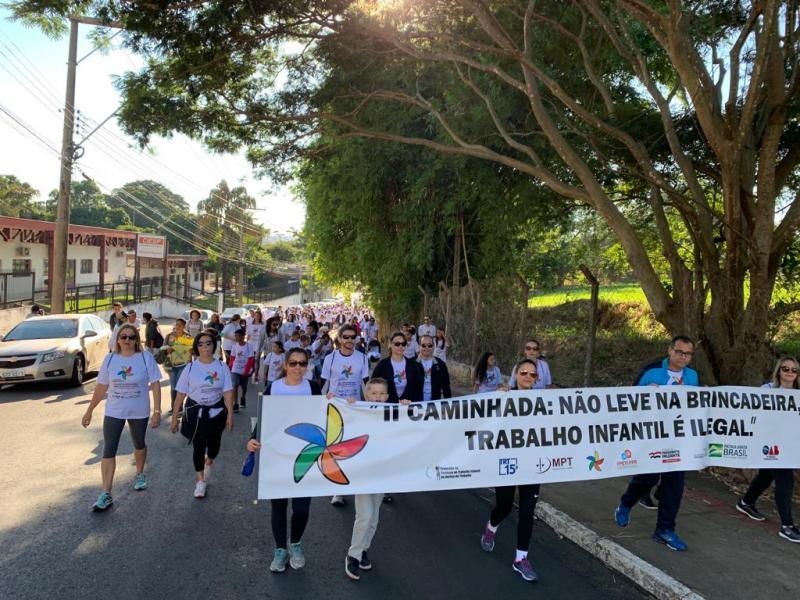 Participantes levarão faixas temáticas sobre combate ao trabalho infantil