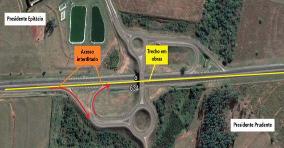 Obras no pavimento interditam trecho na ligação com a área urbana